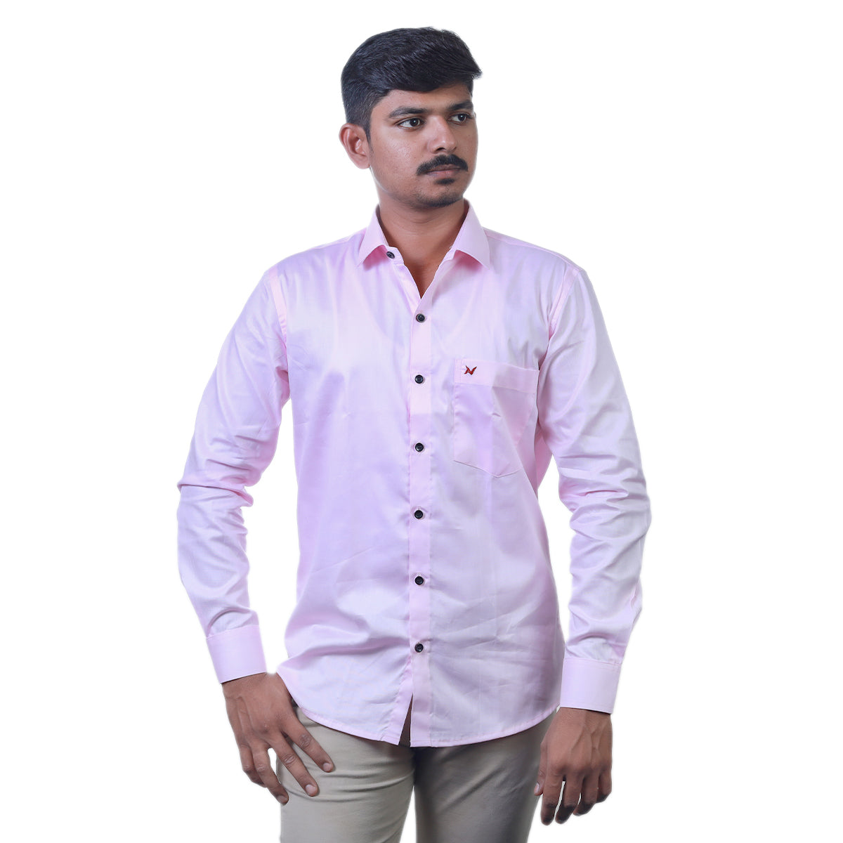 Blush Pink Solid – Formal & Casual Wear - Full Sleeve