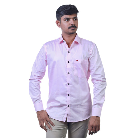 Blush Pink Solid – Formal & Casual Wear - Full Sleeve