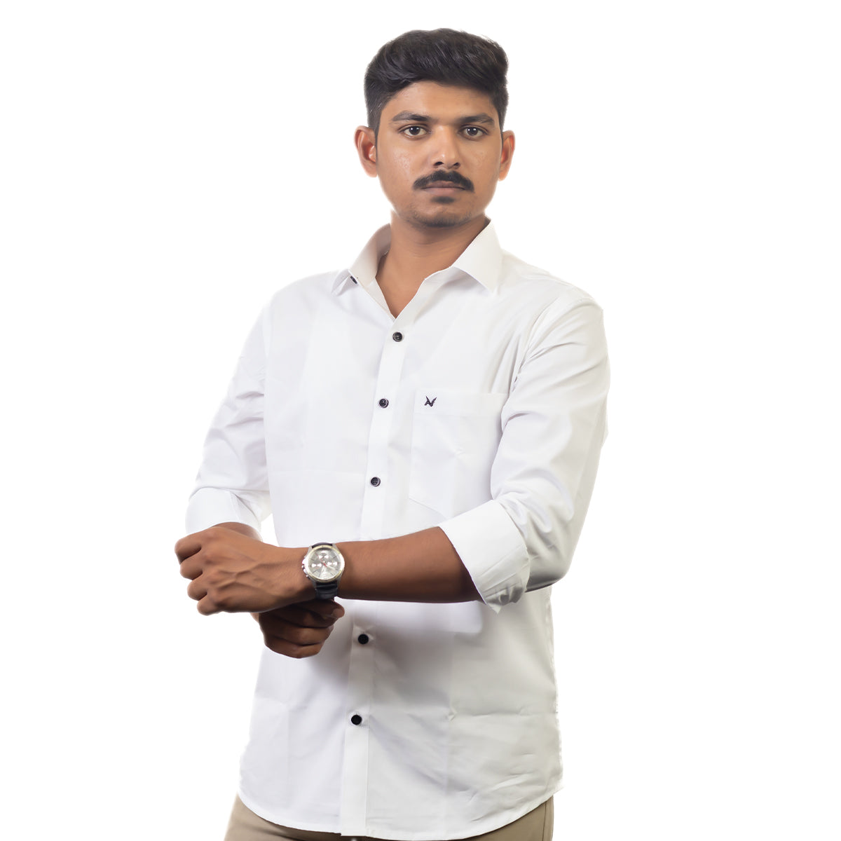 Classic White Solid – Formal & Casual Wear - Full Sleeve