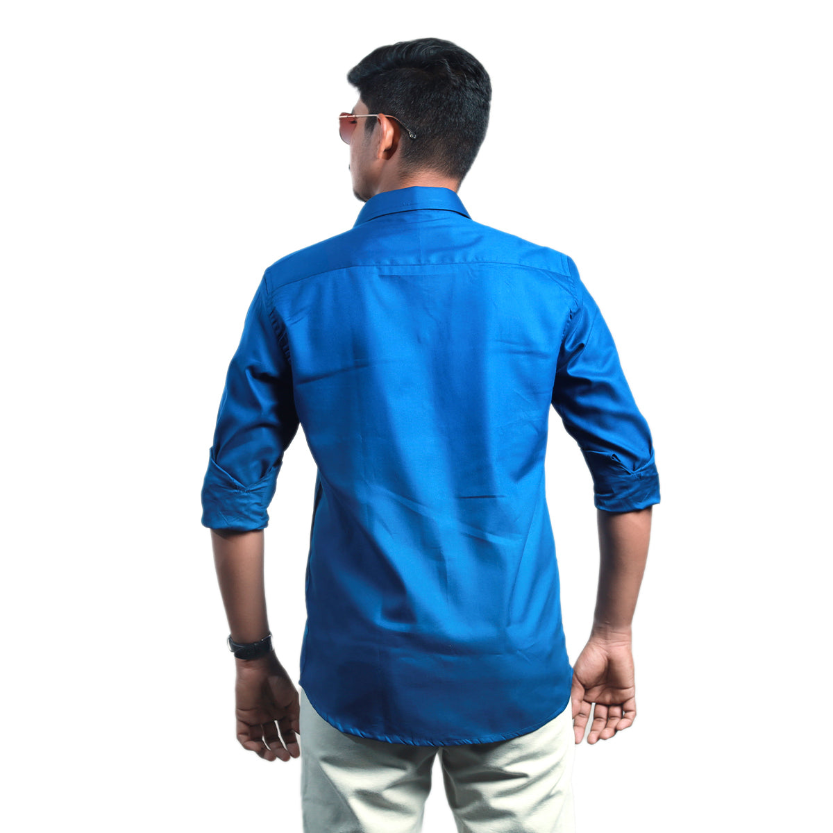 Electric Blue Solid – Formal & Casual Wear- Full Sleeve