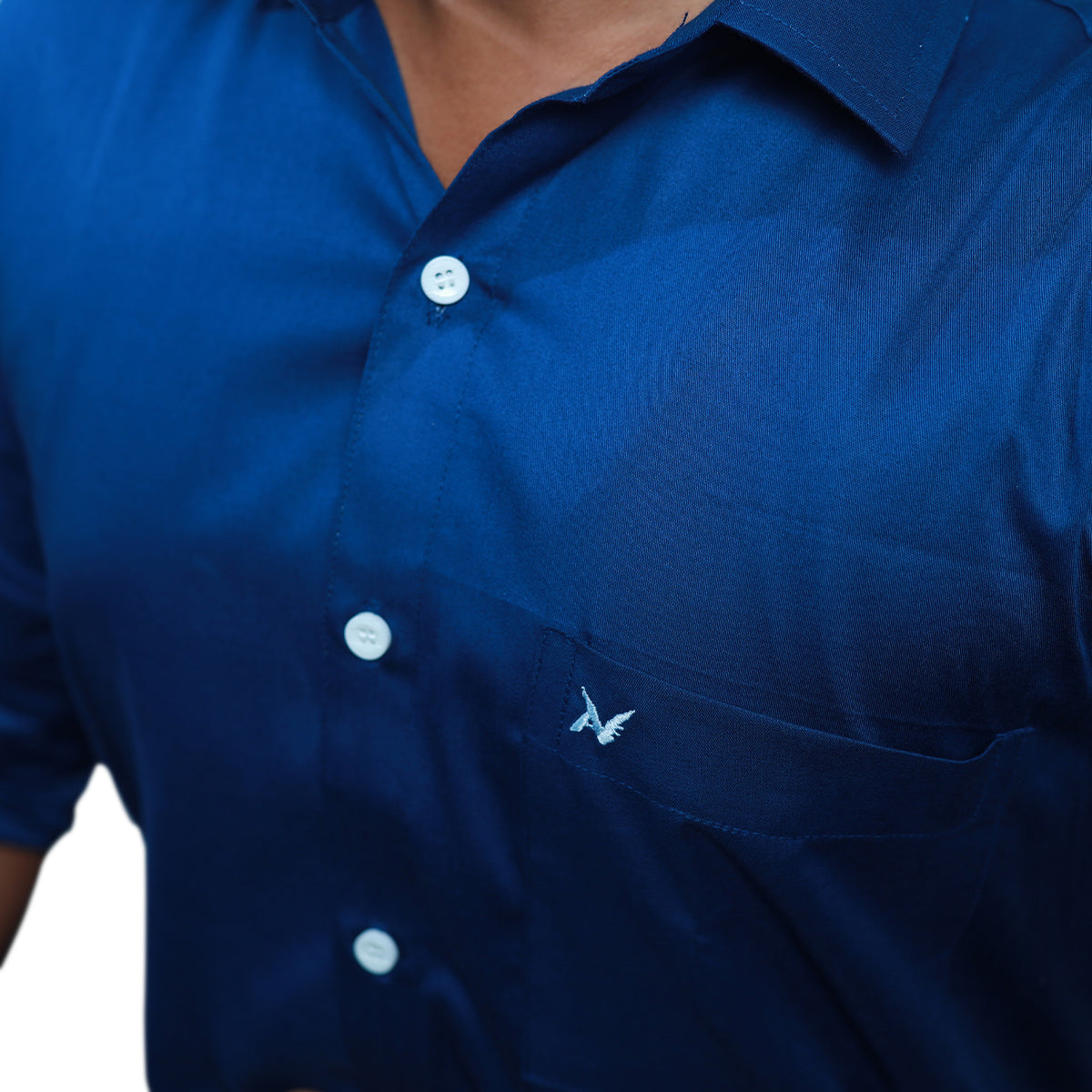 Electric Blue Solid – Formal & Casual Wear- Full Sleeve