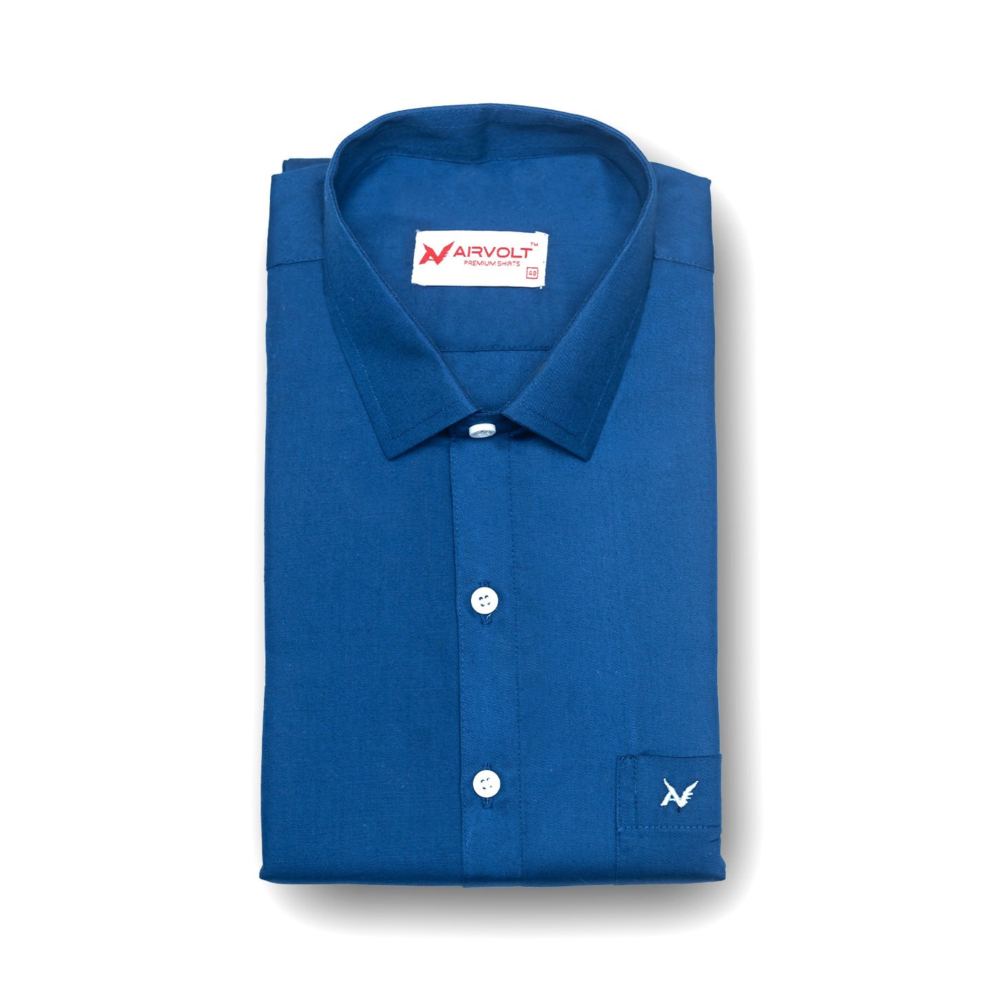 Electric Blue Solid – Formal & Casual Wear- Full Sleeve