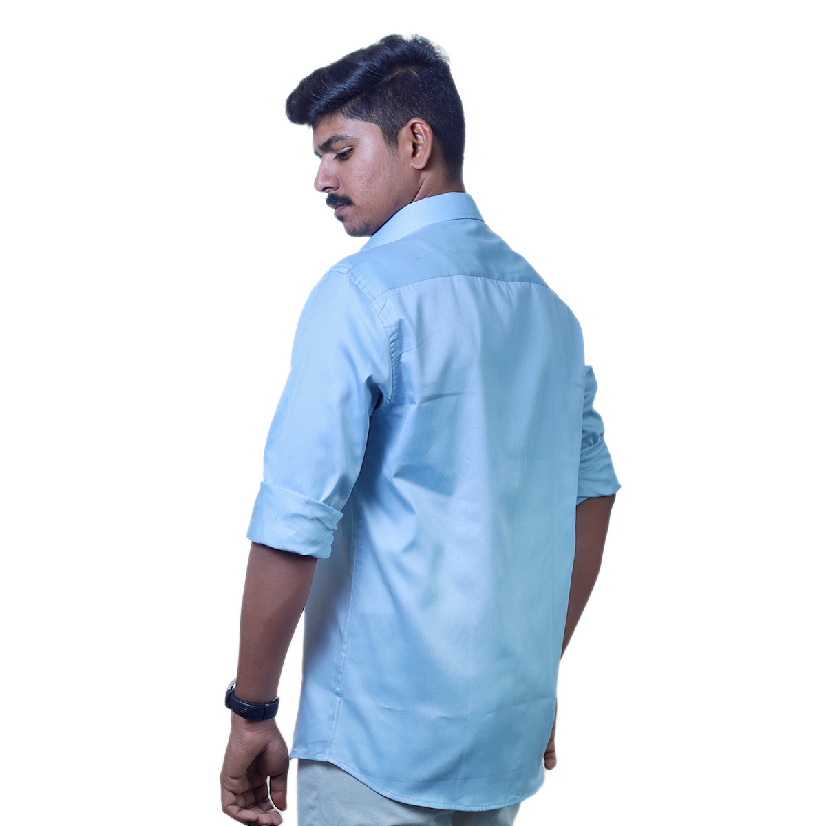 Ice Blue Solid – Formal & Casual Wear - Full Sleeve