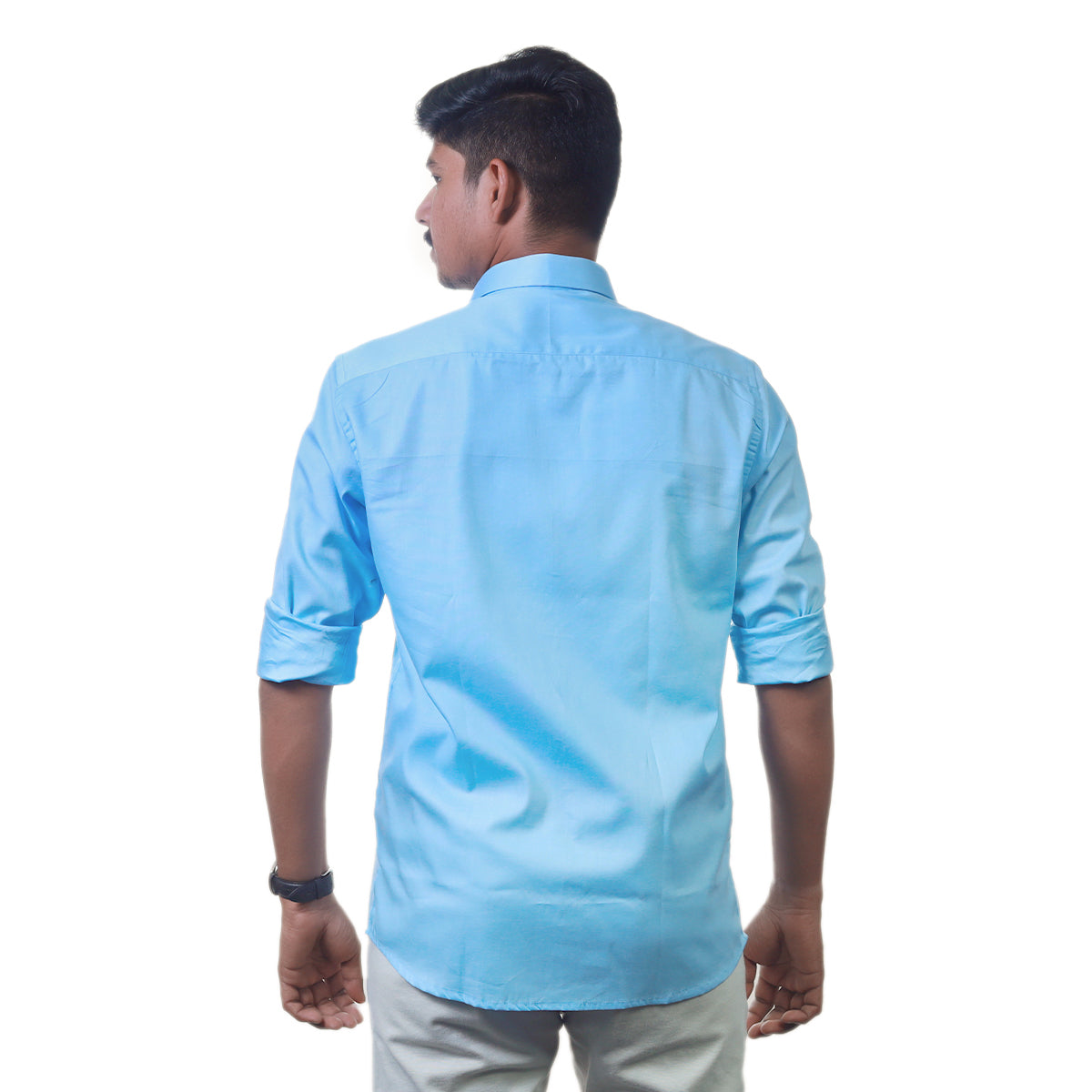 Sky Blue Solid – Formal & Casual Wear - Full Sleeve