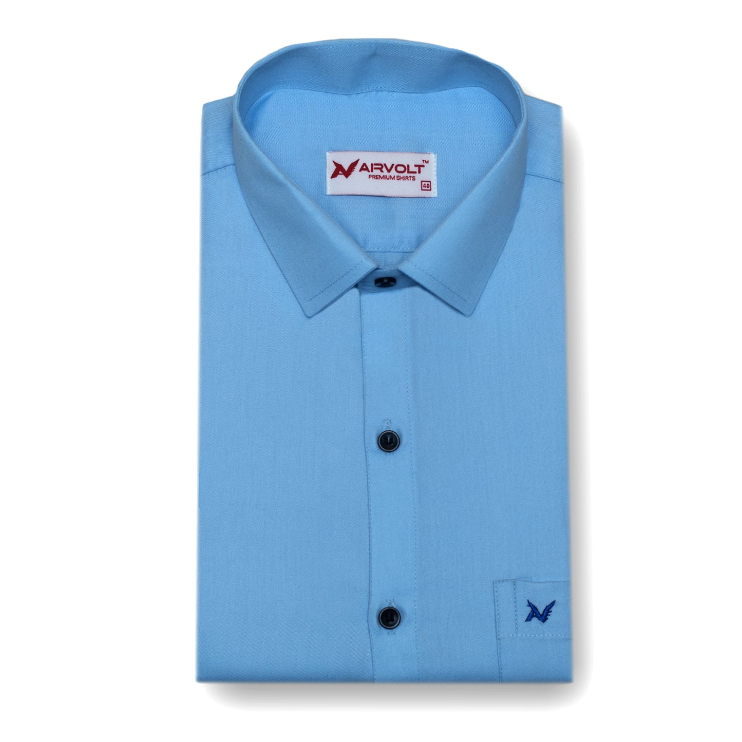 Sky Blue Solid – Formal & Casual Wear - Full Sleeve